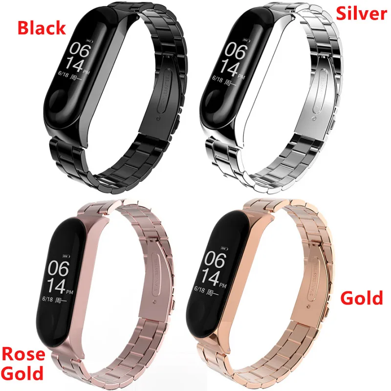Браслет для Xiao mi Band 3 металлический браслет из нержавеющей стали Сменные