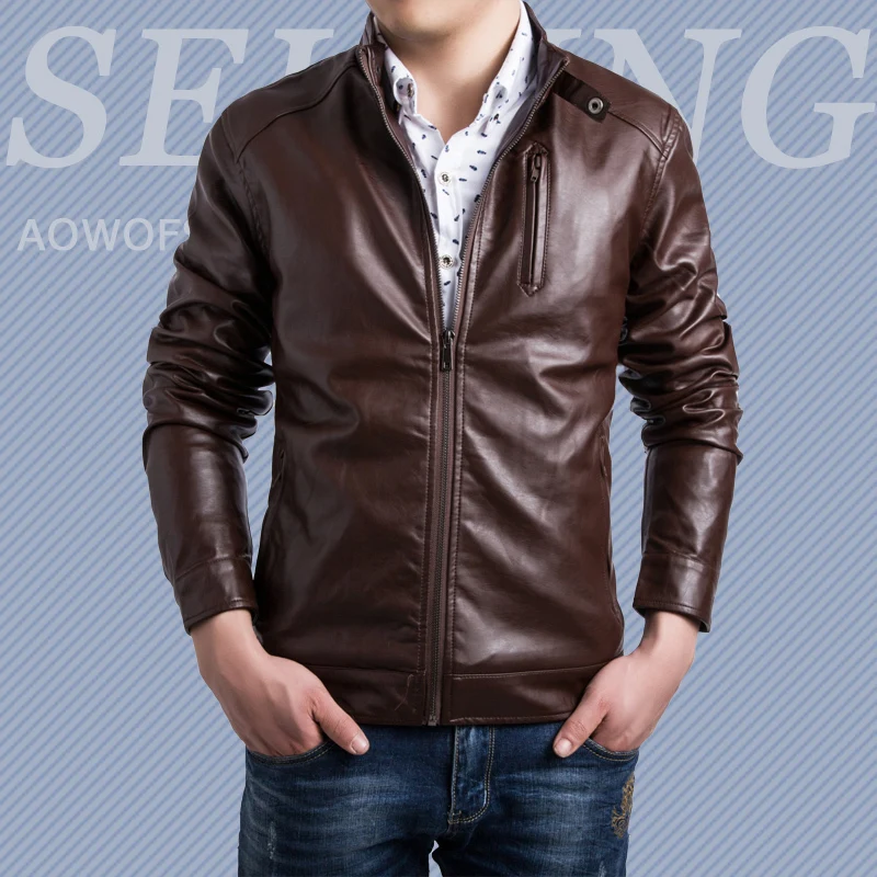 2015 Моды Кожаная Куртка Мужчины Jaqueta Couro Masculino Мужские Кожаные Куртки И Пальто Chaqueta