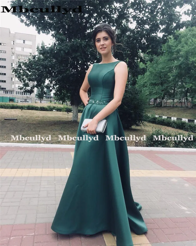 Mbcullyd платья для торжества пикантные длинные трапециевидные зеленые с открытой