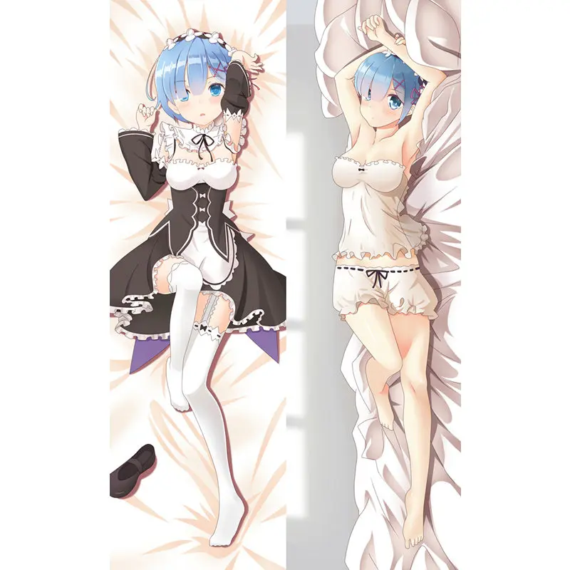 2WAY Аниме RE ZERO начала жизни в другом мире наволочки Ram Rem наволочка 3D двухстороннее постельное белье обнимающее тело наволочка 01 - Цвет: 2WAY