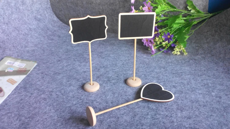1 Handmade board cute mini blackboard wooden price tag holder banquet table decoration home roon | Дом и сад