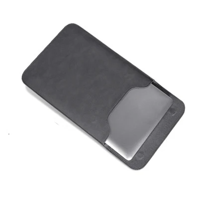 Темно-серый Из искусственной кожи чехол для ноутбука Macbook Air retina 11 12 13 15 чехол с сенсорной панелью для Xiaomi Pro 15,6 женский мужской матовый чехол - Цвет: Темно-серый