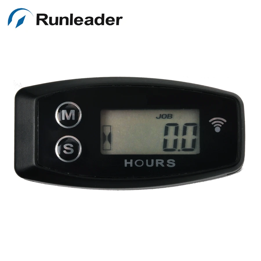 Сбрасываемый ЖК дисплей вибрации беспроводной счетчик моточасов тот работу job1