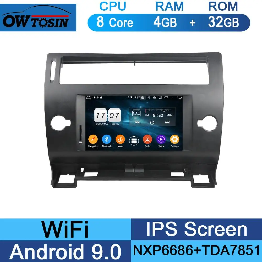 " ips 8Core 4G+ 64G Android 9,0 Автомобильный DVD Радио gps для Citroen C4 Quatre Триумф 2004 2005 2006 2007 2008 2009-2012 DSP CarPlay - Цвет: 32G