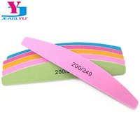 50 pcslot nail buffer files 200240 grit 2 side boat washable shaped nail file professional manicure tools repeatedly nail file