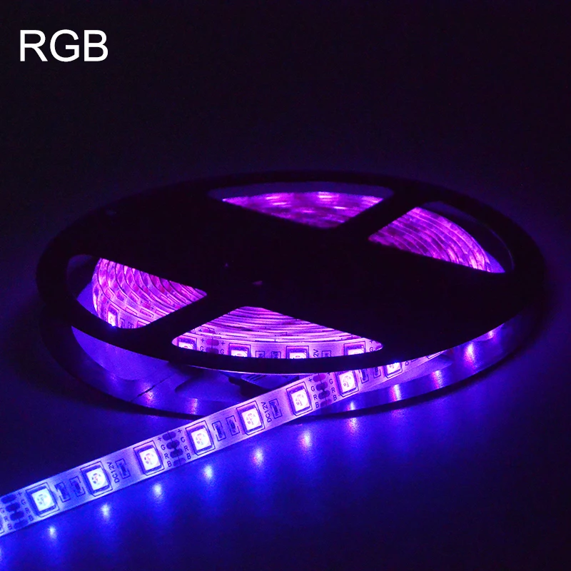 Гибкая светодиодная ленсветильник SMD 5050 5 м 300 светодиосветодиодный RGB 12 в пост.