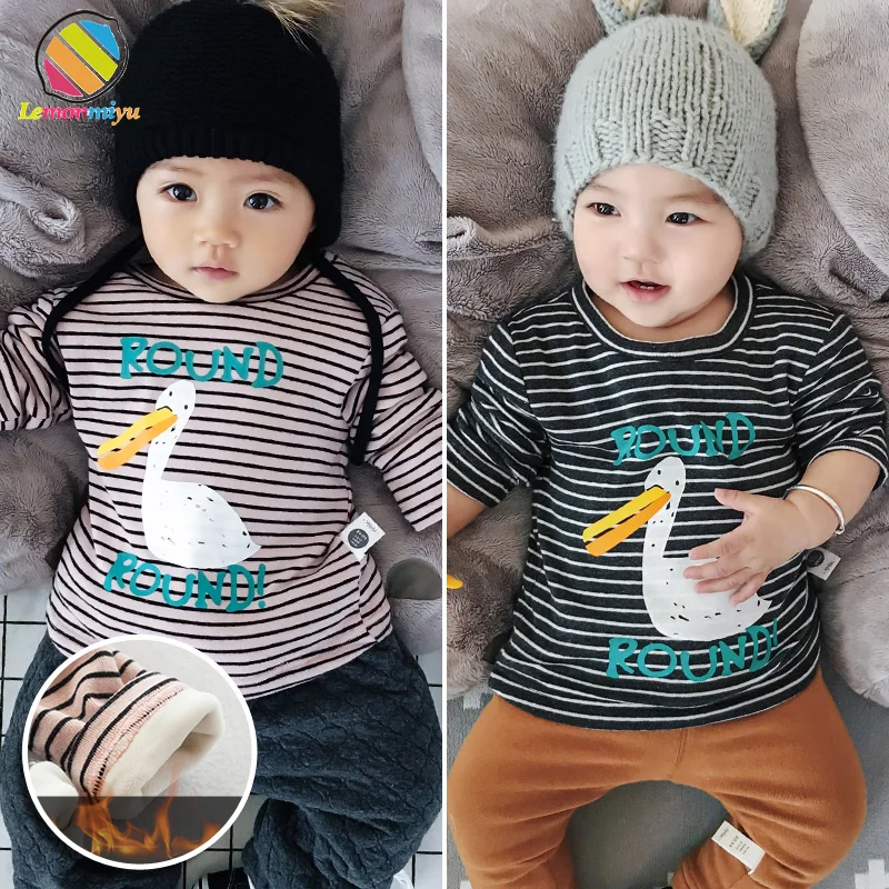 Lemonmiyu/плотные толстовки для малышей 2018 Зимние Теплые повседневные свитшоты