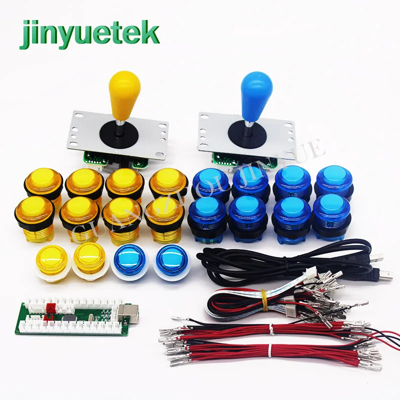 Нулевая задержка USB кодер 2 Play станция PC PS2 PS3 копия Sanwa Джойстик светодиодная
