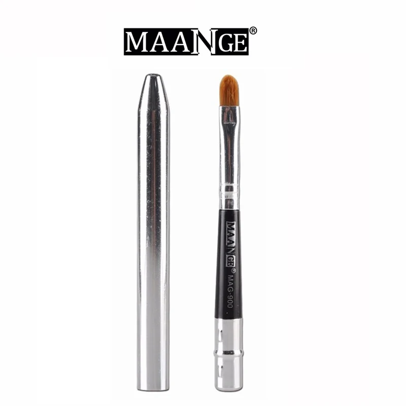 MAANGE металлическая ручка Кисть для макияжа губ макияж портативная Выдвижная