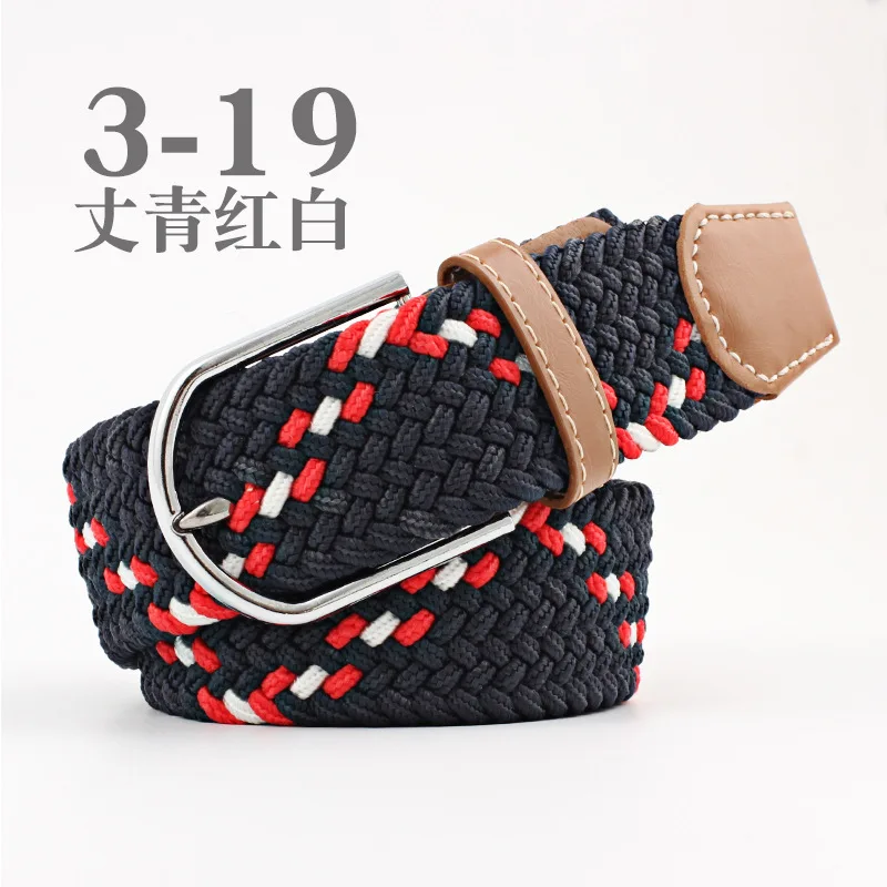 style 19 23 Цвета! 107 см, для взрослых, однотонный, Повседневный, тянущийся, тканый ремень, для женщин и мужчин, эластичные ремни для джинсов, эластичный, моделирующий, женский пояс, подарок - Цвет: style 19
