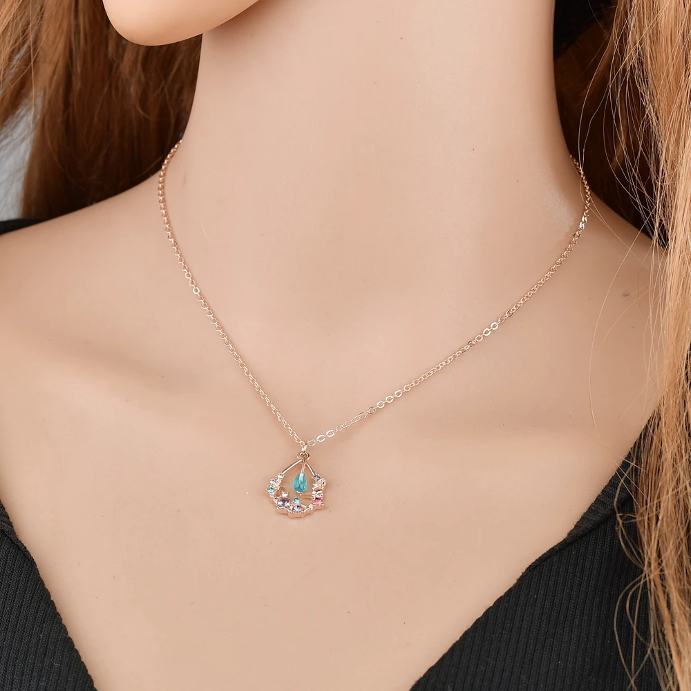 Женское ожерелье с цветными бусинами ZA массивное каменной цепочкой трендовая