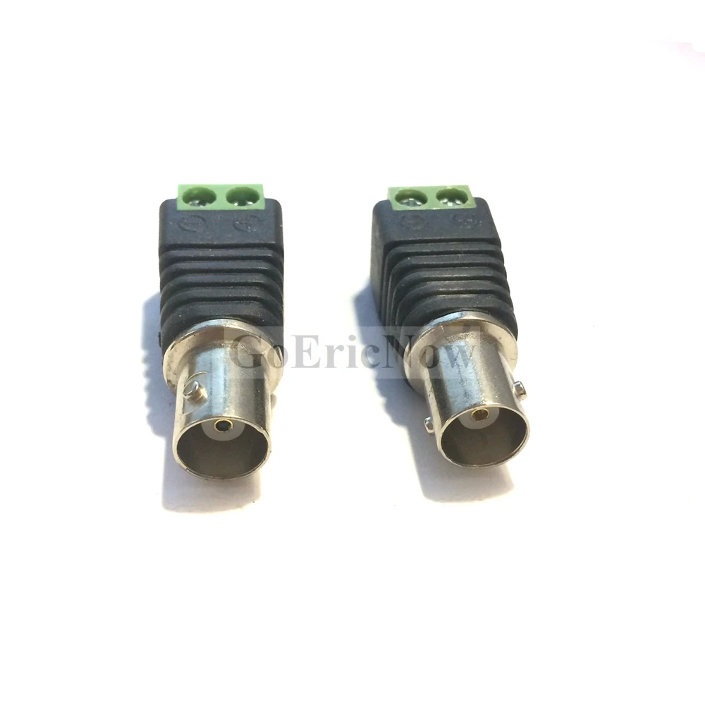 2 pcs RF Coaxial BNC Female to AV Screw Camera CCTV Video Balum Terminal Connector Plug | Connectors