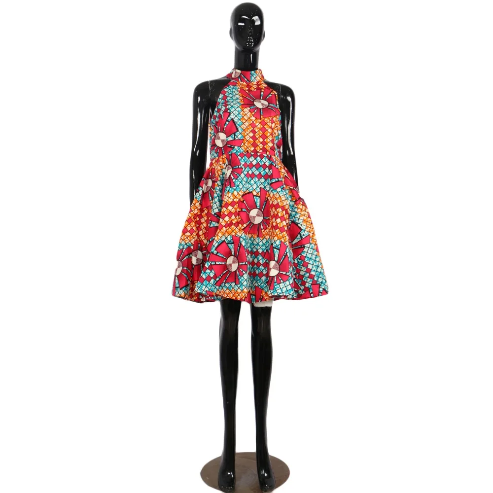 Африканские платья для женщин 2019 длиной до колена повседневные Bazin Ropa De Dama с