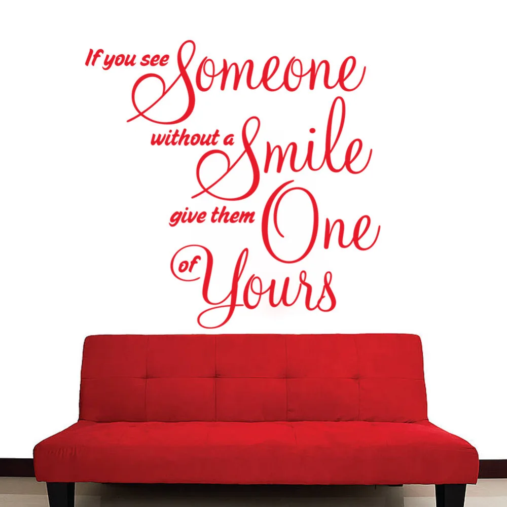 

Give Them Smile of yours Wall Sticker inspirational quote Art decal decor Wall Lettering Art Words