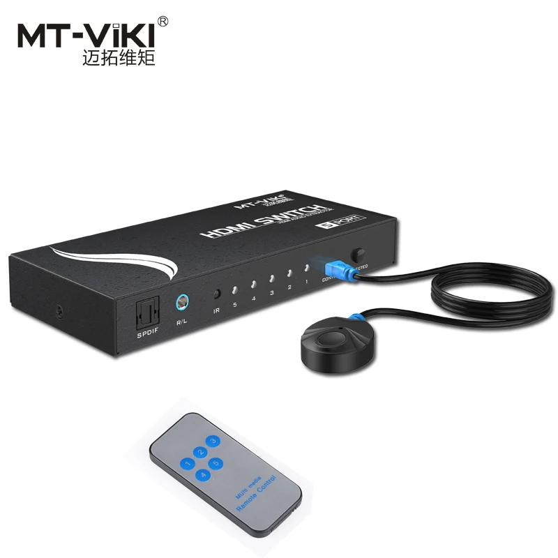 Переключатель HDMI для порта 3/5 4 K 2 с аудио декодером экстрактор стерео L/R Toslink