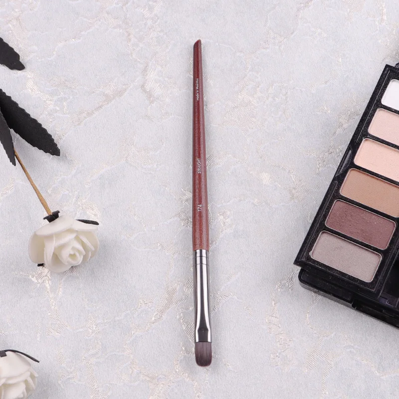 Высококачественная деревянная ручка #174 Маленькая плоская кисть для консилера