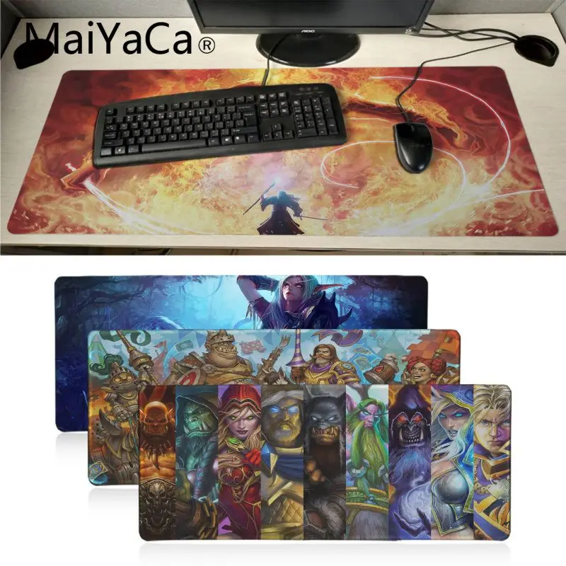 

Maiyaca Hearthstone mouse pad gamer play mats Laptop gaming Mat 700*300mm Large mouse pad Speed Keyboard Mouse mat for dota2 lol