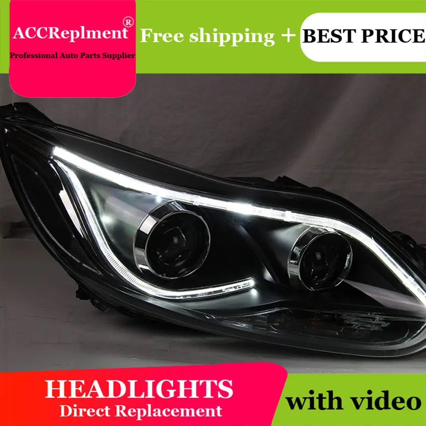 Автомобильный Стайлинг для Ford Focus головной светильник s U angel eyes 2012 ForFord