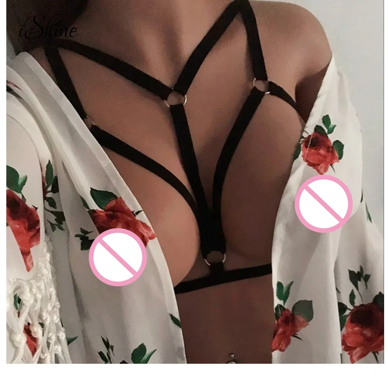 Сексуальные женские с завязками бюстгальтеры высокие эластичные Нейлоновые