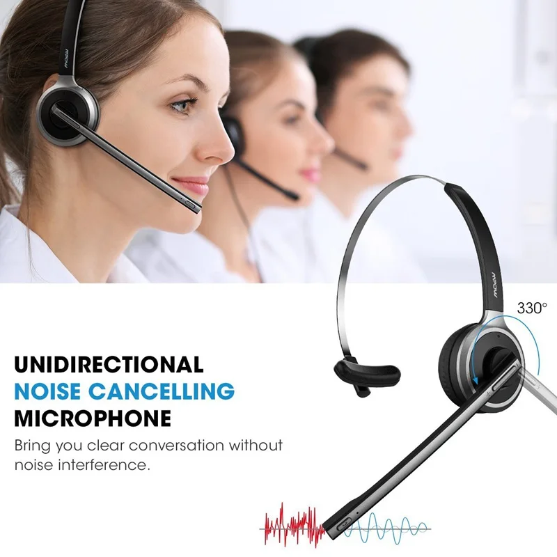 Профессиональная гарнитура Mpow M5 Bluetooth 4 1 черная беспроводная Накладные наушники