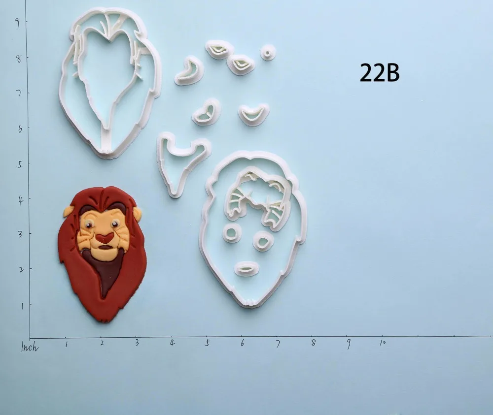 Популярная пленка Король Лев формочка для печенья набор на заказ 3D Печатный Simba помадка нож для кексов cortador de biscoito