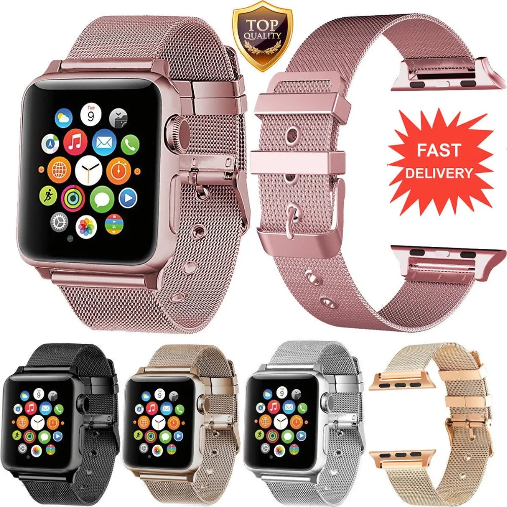 Ремешок из нержавеющей стали для apple watch 5 4 3 2 1 браслет наручных часов iwatch series 38 мм