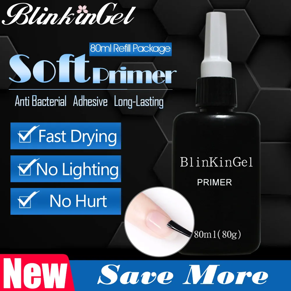 BlinkinGel 1 шт. Полимерная грунтовка для ногтей не содержащая кислоту лак
