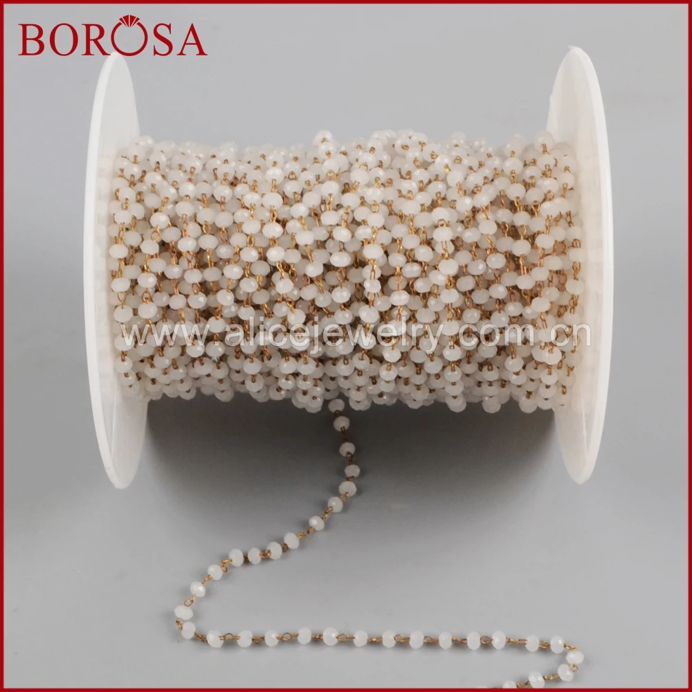 Цепочка Из Бисера BOROSA Ювелирное Украшение золотого или серебряного цвета с