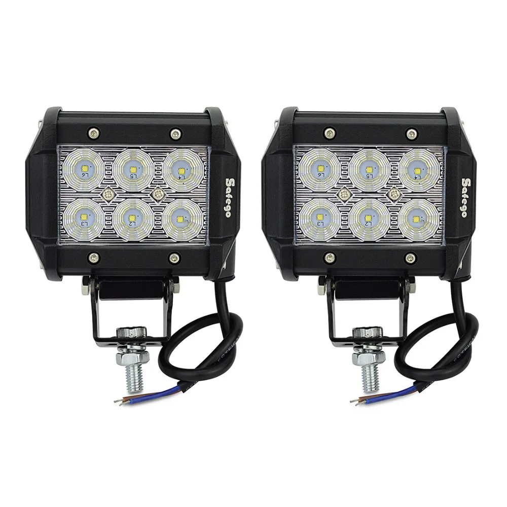 2 шт. 4 дюймовая Светодиодная панель 18 Вт светодиодная фара рабочего света для