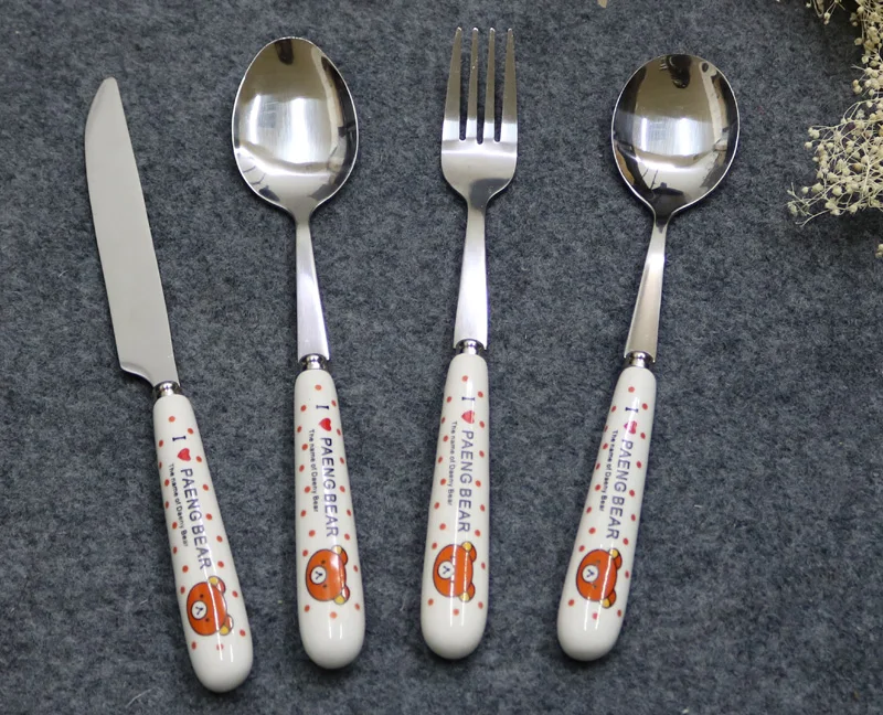 Акция! 4 шт./компл. костяная китайская керамическая ручка столовая посуда из