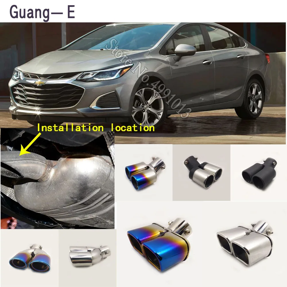

Автомобильные наклейки для Chevrolet Cruze 2009-2016, глушитель, наружная задняя труба, предназначенная для украшения выхлопной трубы, 1 шт.