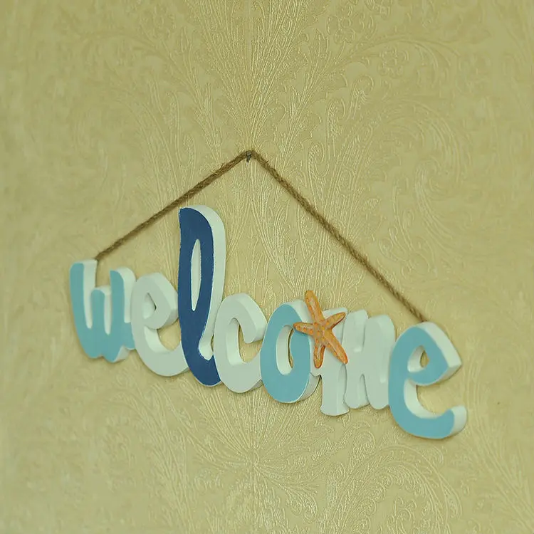 Деревянная дверная плитка в средиземноморском стиле табличка знак аксессуары