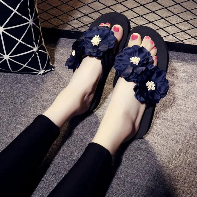 Модные женские шлепанцы COSMAGIC ручной работы с цветами новинка 2019 летние