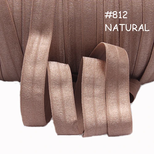 

DIY Sewing Webbing, 5/8 Inch 15MM #812 Natural Color Fold Over Elastic Foe