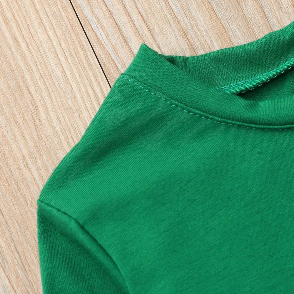 Рождественская Одежда для девочек детский топ со снежинками и штаны в полоску