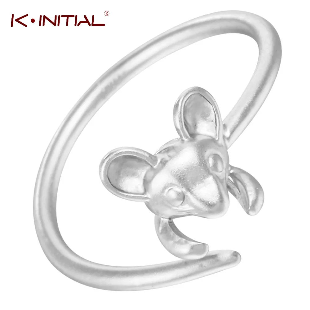 Kinitial 1 шт. зимние кольца для вечерние крошечные Регулируемые животное мышь женщин