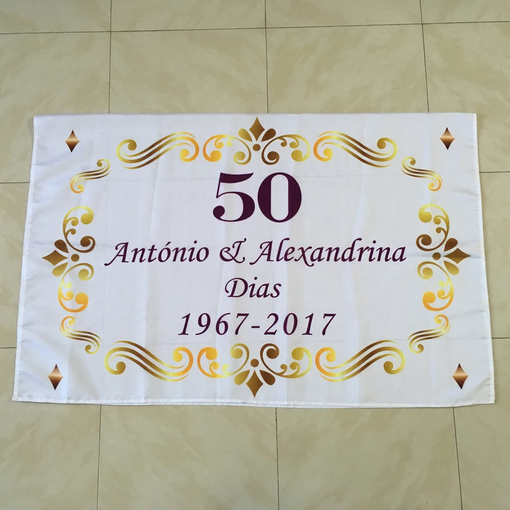 Персонализированные золотые 50 ти Свадебные украшения для свадьбы и юбилея