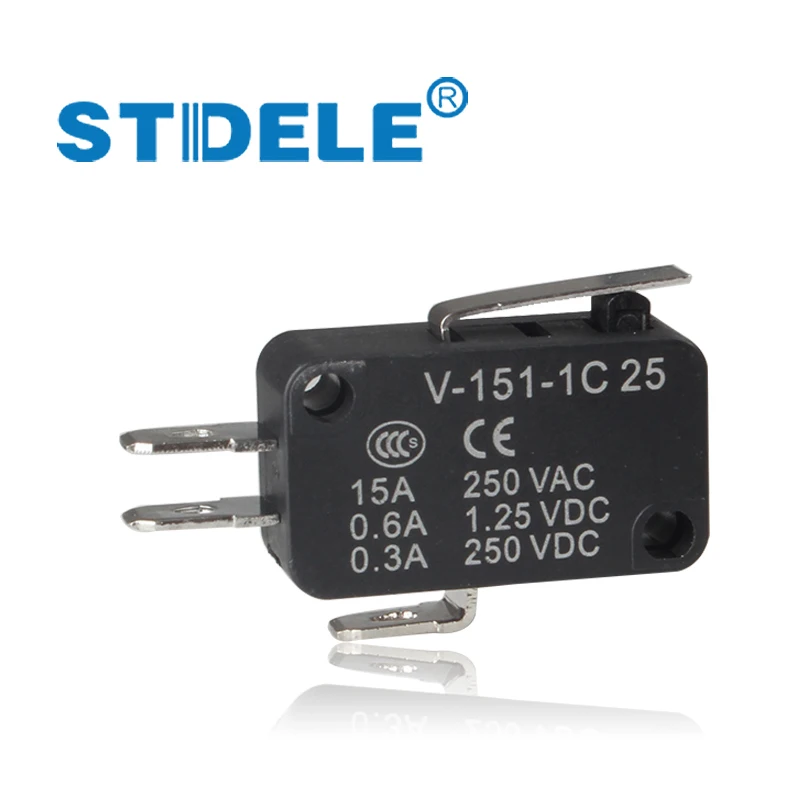 V 151 1C25 5 шт. микропереключатель STDELE V-15.V-151.V-152.V-153.V-154.V-155.V-156.-1C 25 дорожный переключатель концевой переключатель серебряные контакты - Цвет: V 151 1C25