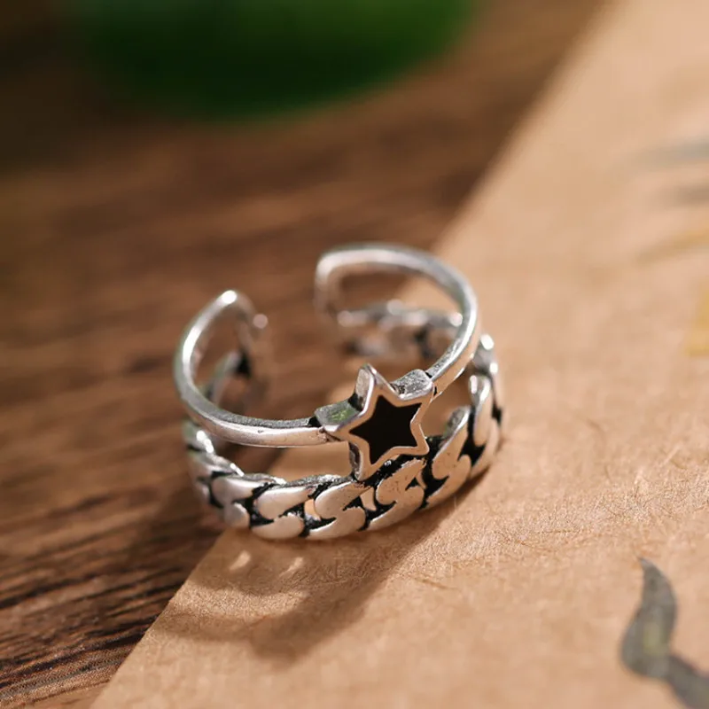 Женское винтажное обручальное кольцо с буквой S и звездами | Украшения аксессуары