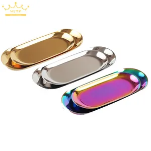 Металлический лоток для хранения из нержавеющей стали в скандинавском стиле, лоток для хранения золотых и серебряных ювелирных изделий, конфет, мелких предметов