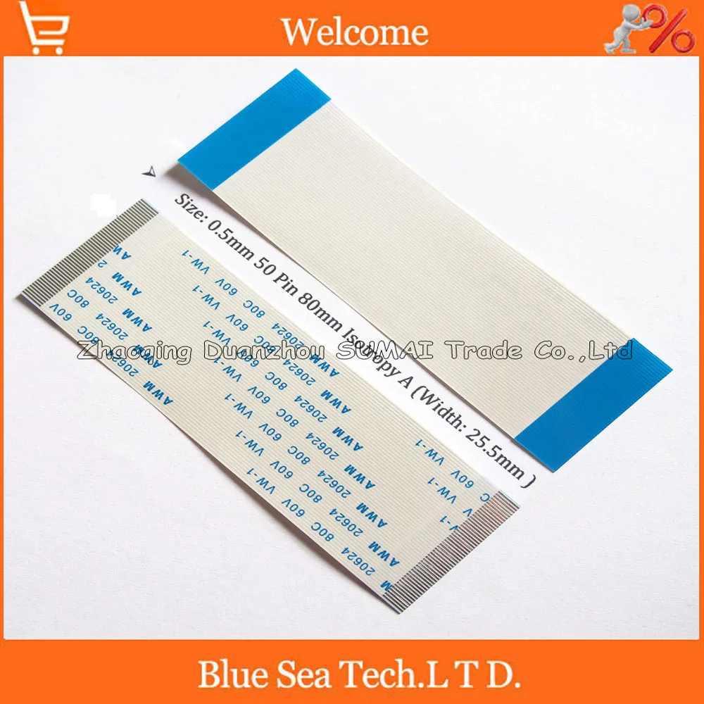 50 Pin FFC FPC Гибкий плоский кабель 0 5 мм Шаг 50Pin 80 Изотропия A или анизотропия B AWM 20624 80C