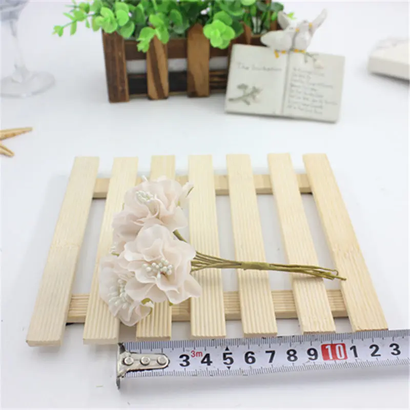 6 шт. 3 см шелковые цветы Увядшие листья цветочный венок аксессуары ручные