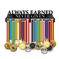 always earned never given medal hanger sport medal holder for runningswiminggymnasticscycling for 3245 medals