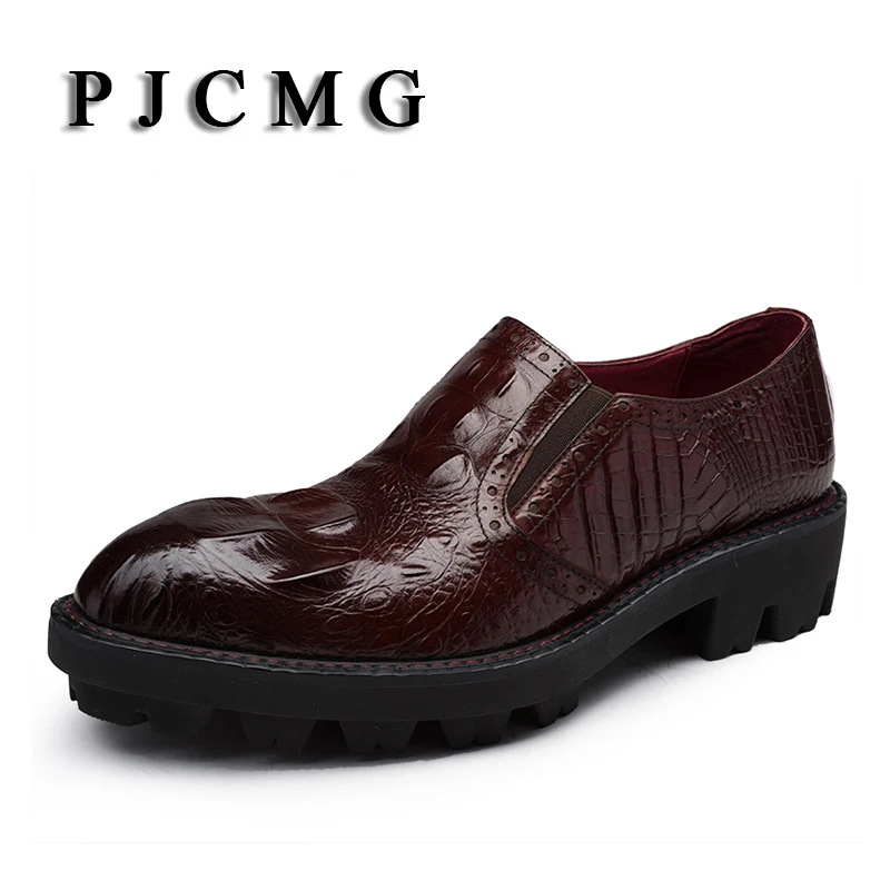 PJCMG Новая модная мужская классическая обувь высокого качества увеличенная