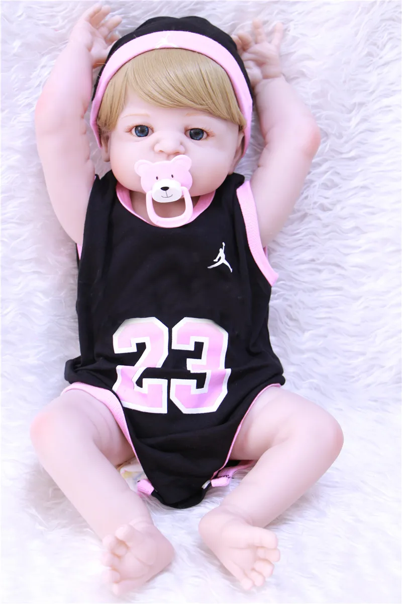 Полноразмерная силиконовая кукла младенец 55 см игрушки игровой домик для