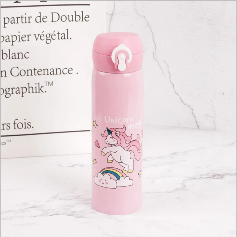 5 Бутылка для воды Rainbow Unicorn Sport Garrafa De Agua Пластиковый шейкер переносная Питьевая Бутылка Чашка/термобутылка из нержавеющей стали. Q - Цвет: 5
