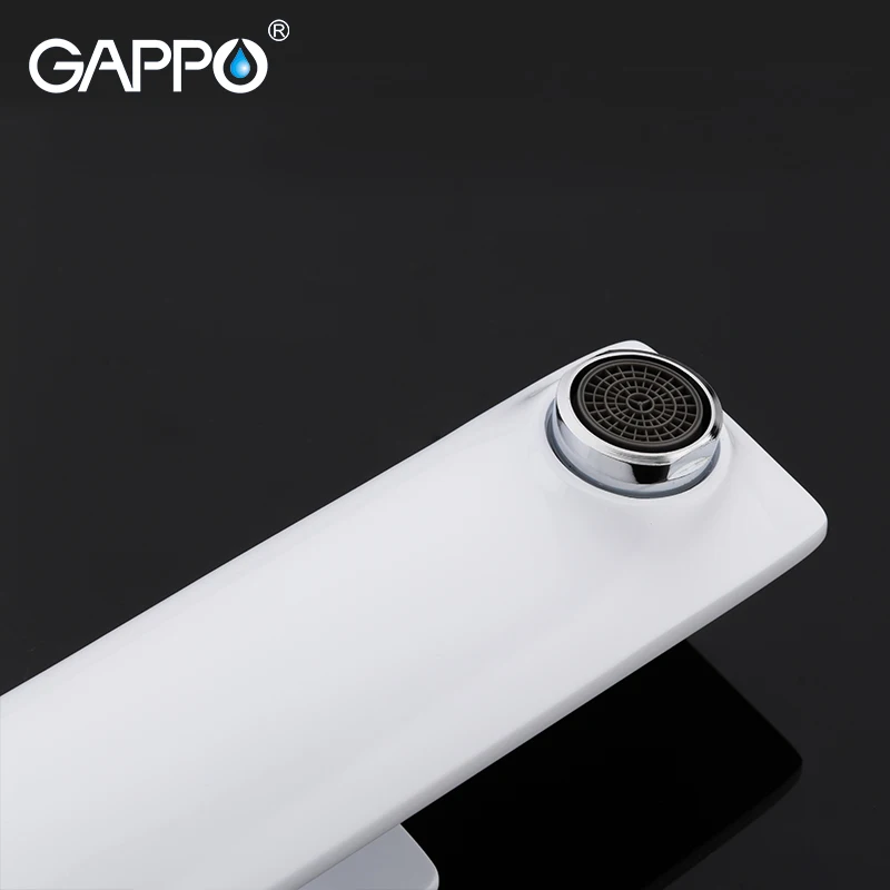 GAPPO смесители для раковины, белый кран для ванной комнаты, водопроводные краны, кран для раковины, смесители, краны на бортике, смесители, кран