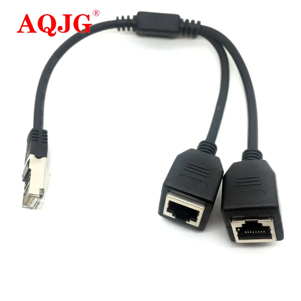Переходник RJ45 папа 2 мама сетевой разъем Ethernet LAN удлинитель сплиттер кабель для ПК