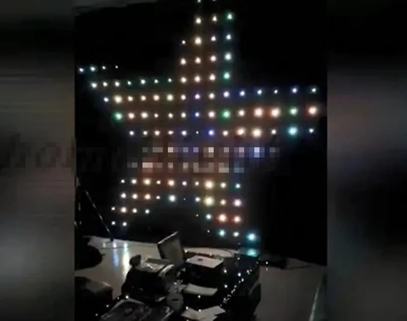 Светодиодный видео занавес DJ якорь webcast Свадебный Бар Диско динамический фоновая
