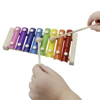 colorful 8 note xylophone glockenspiel with wooden mallets percussion musical instrument toy gift for kids children